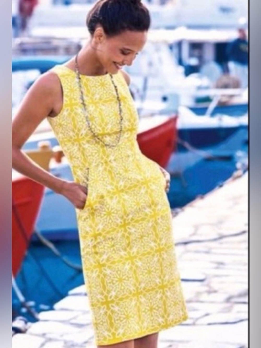 Boden Talia Mimosa Yellow Dress US Size 6 - Picture 2 of 9